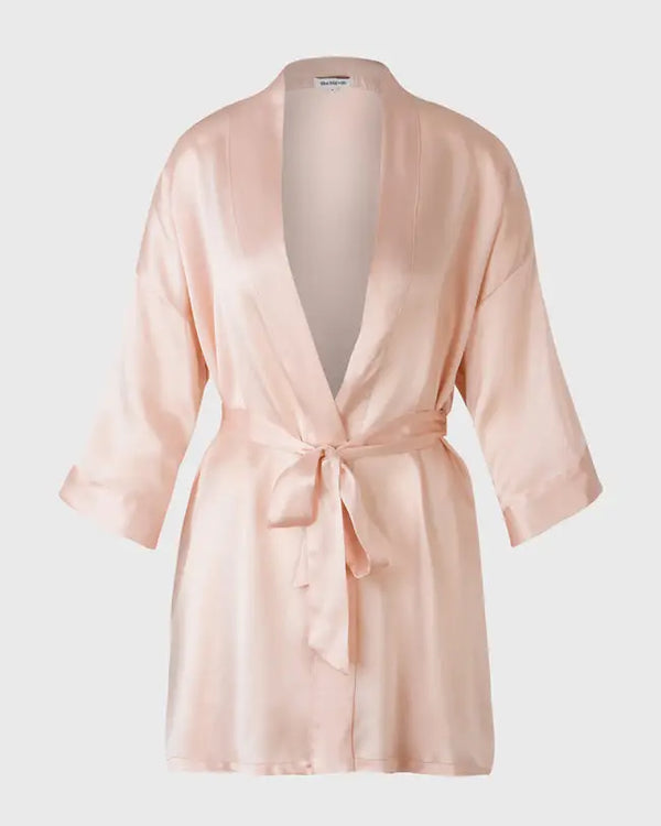 Light pink silk clearance robe