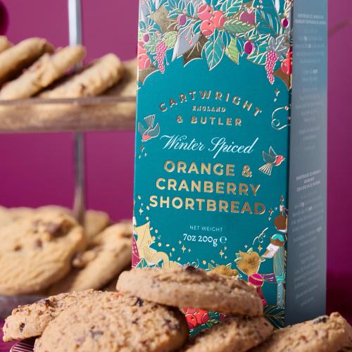 Winter Spiced Orange &amp; Cranberry Shortbread