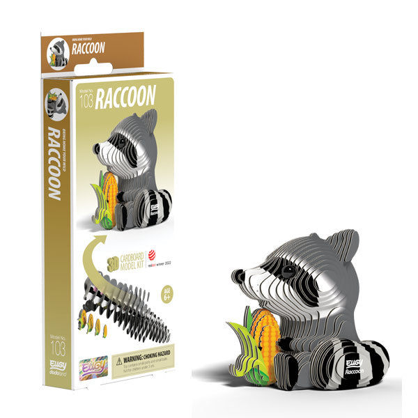 Raccoon 3D craft kit by Eugy