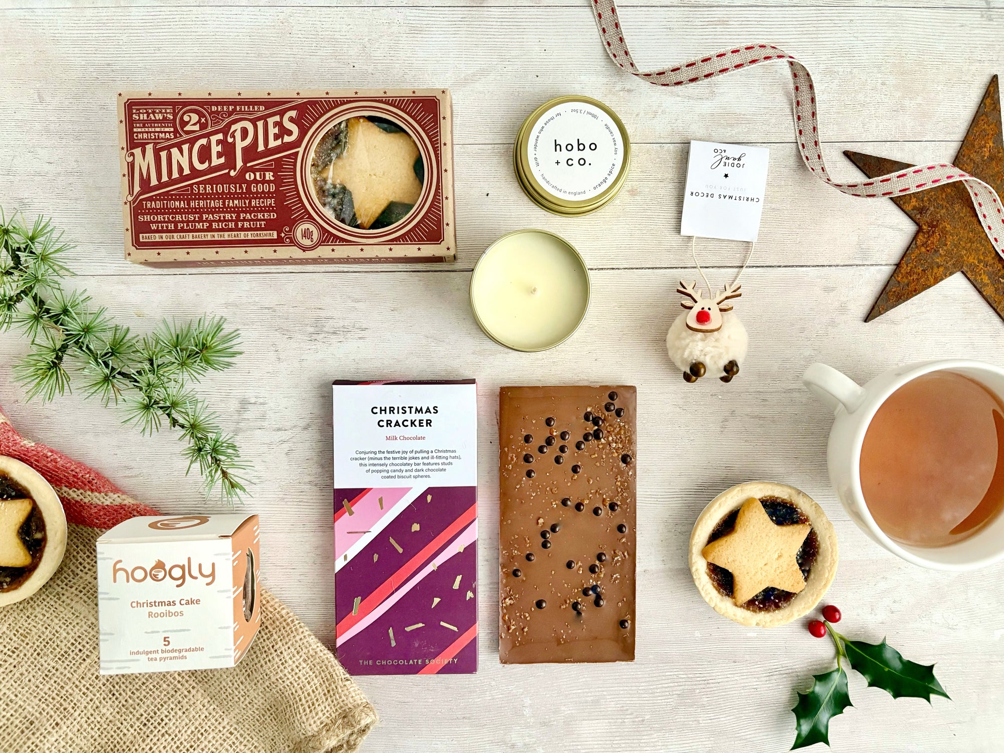 Christmas Mince Pie and Christmas Tea Gift Hamper Vegan