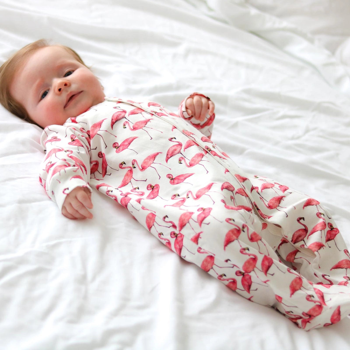 Baby Sleepsuit- Flamingos