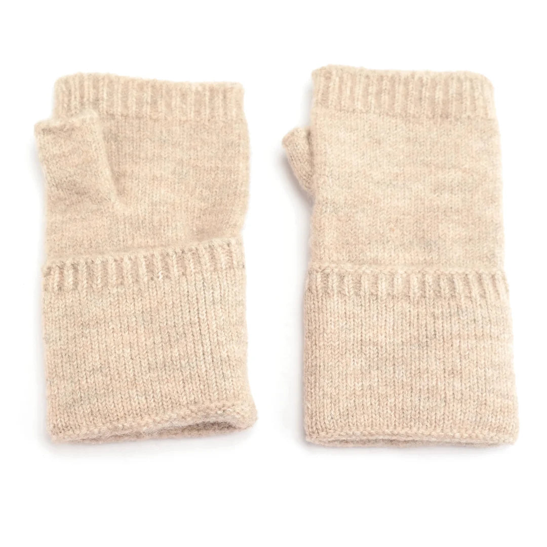 Beige Fingerless Gloves