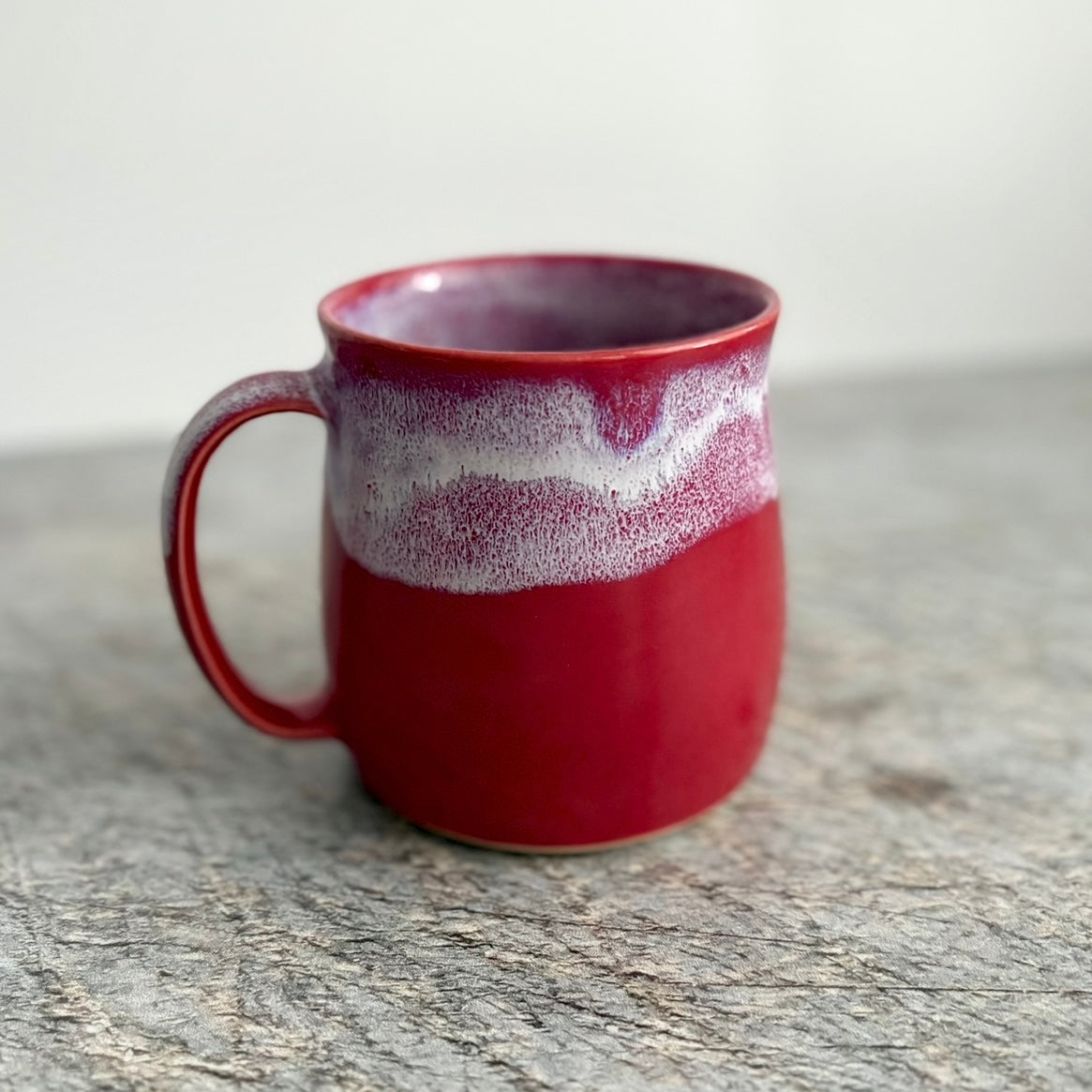 Stoneware Large Mug Poinsettia Red