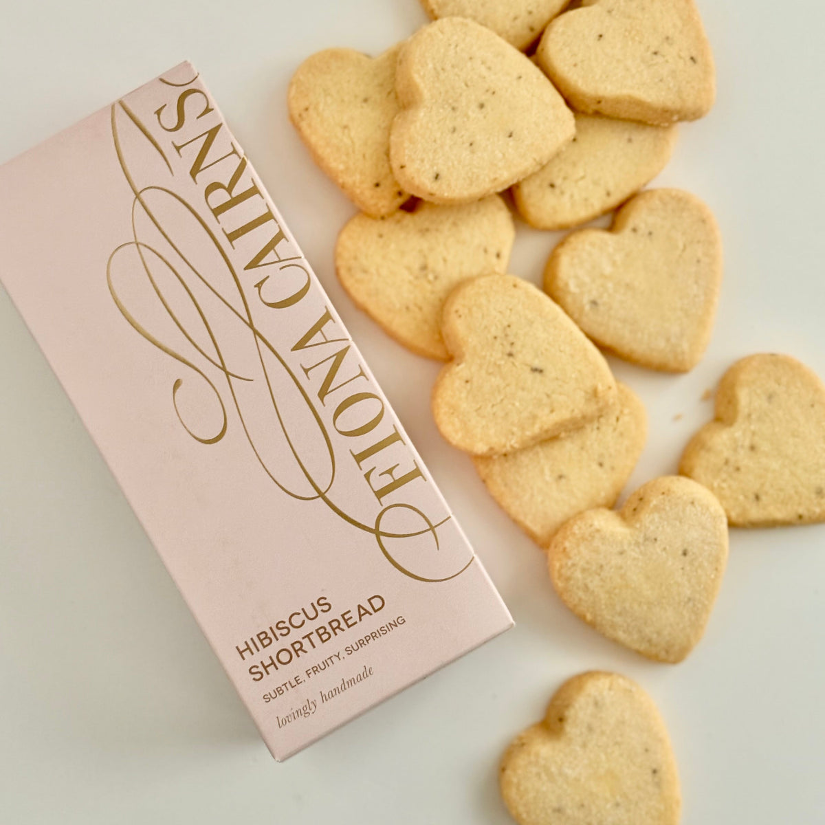 Hibiscus Shortbread Hearts