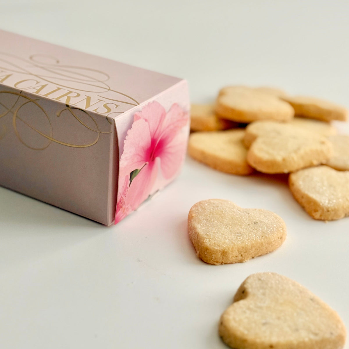 Hibiscus Shortbread Hearts