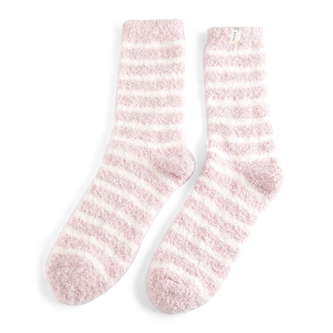 Fluffy Stripe Socks - Ladies