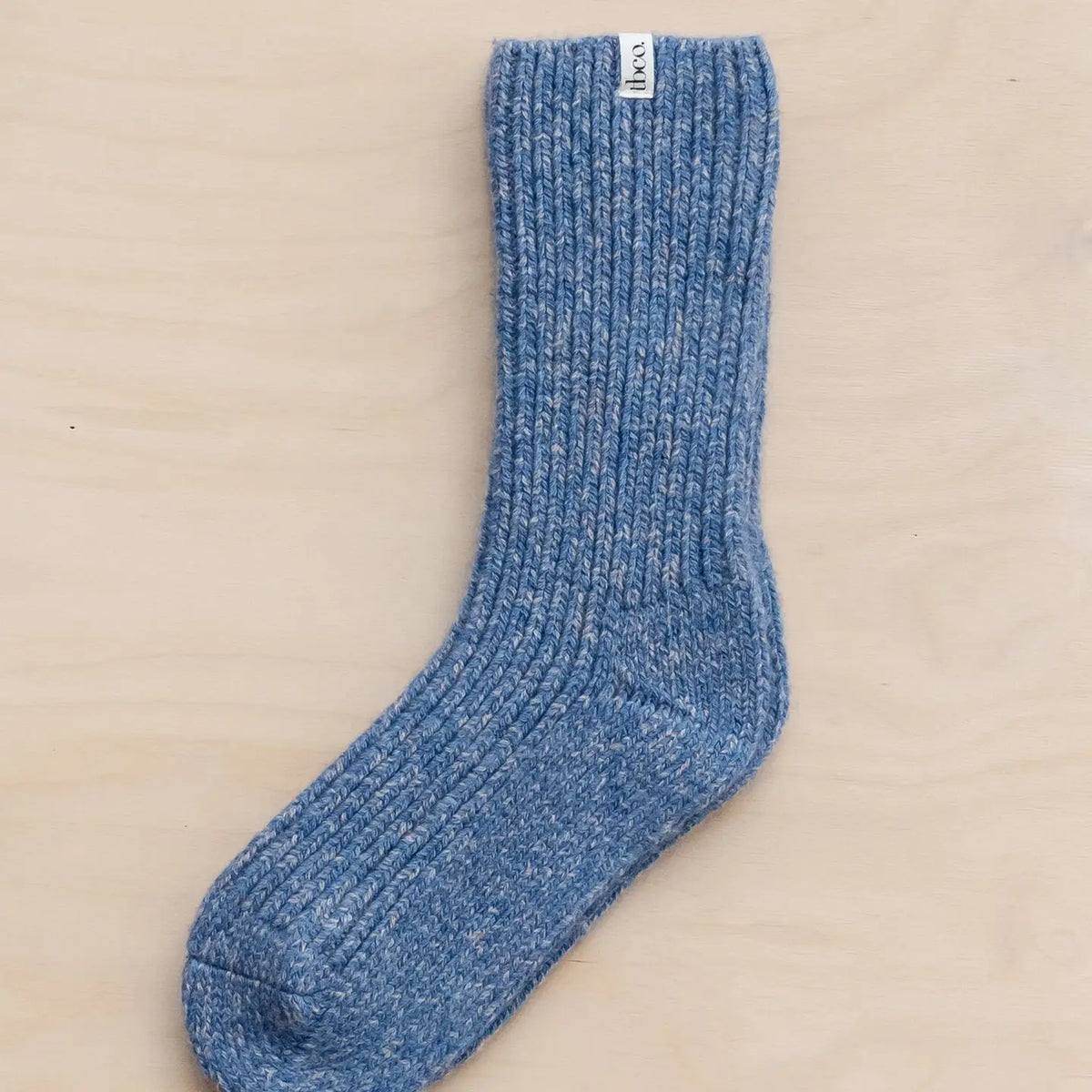 Cashmere &amp; Merino Socks in Blue Fleck