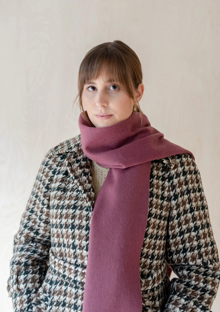 Lambswool Scarf - Mulberry