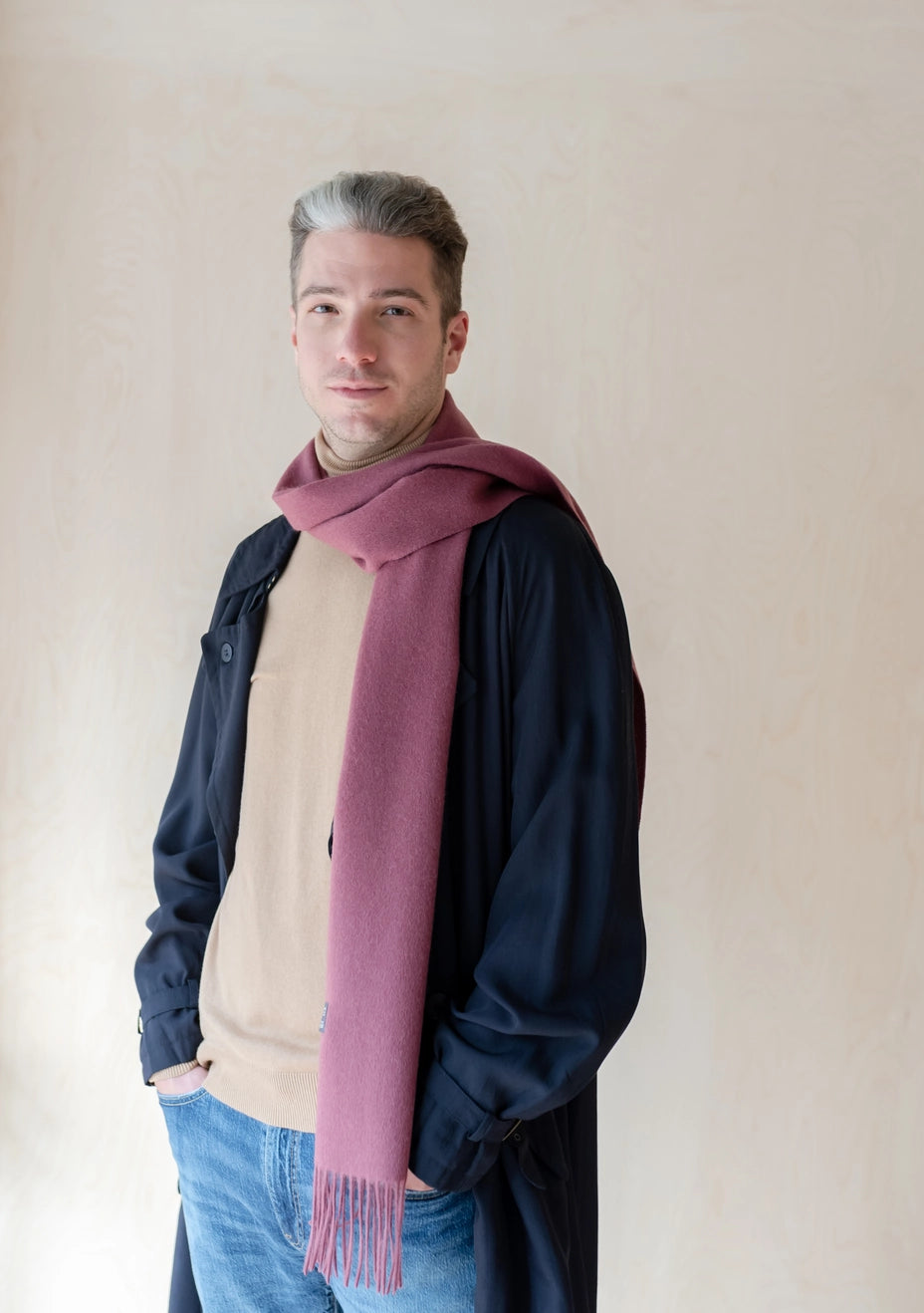 Lambswool Scarf - Mulberry