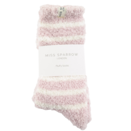 Fluffy Stripe Socks - Ladies